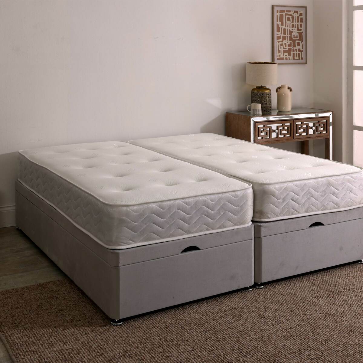4 Seasons Coil Sprung Zip and Link Ottoman Divan Set - Image 5