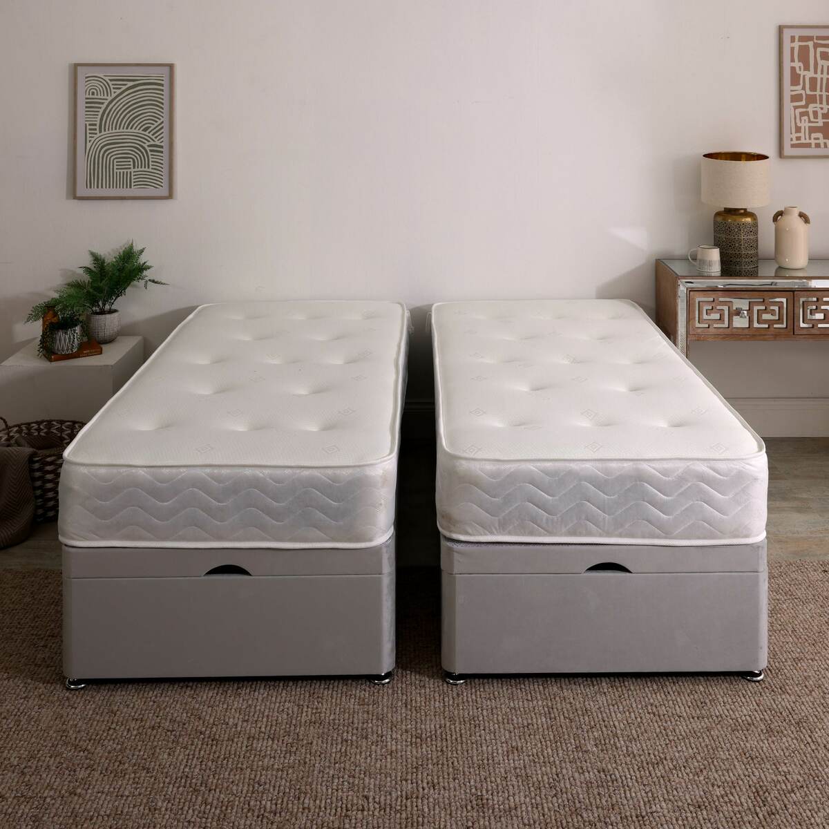 4 Seasons Coil Sprung Zip and Link Ottoman Divan Set - Image 6