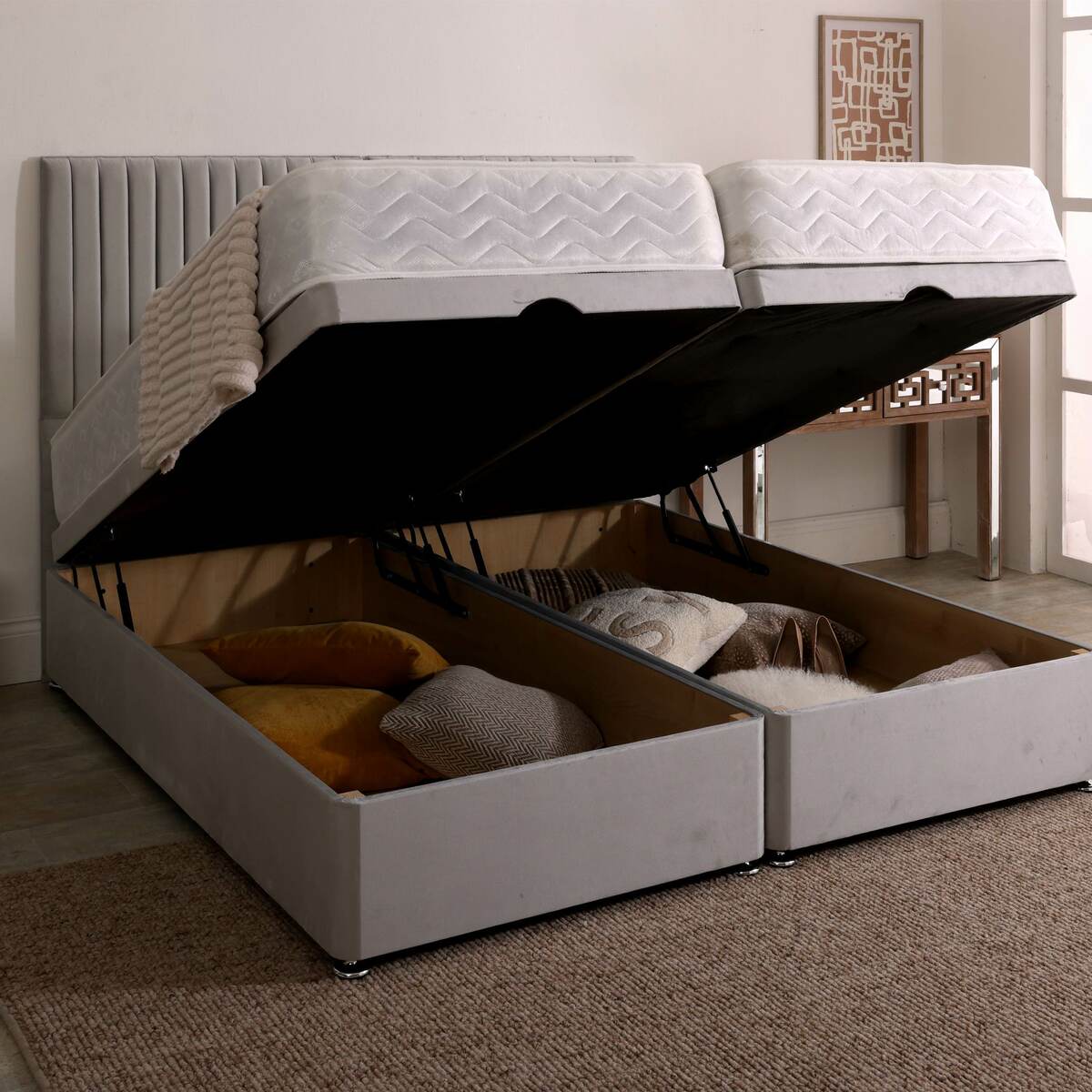 4 Seasons Coil Sprung Zip and Link Ottoman Divan Set - Image 9