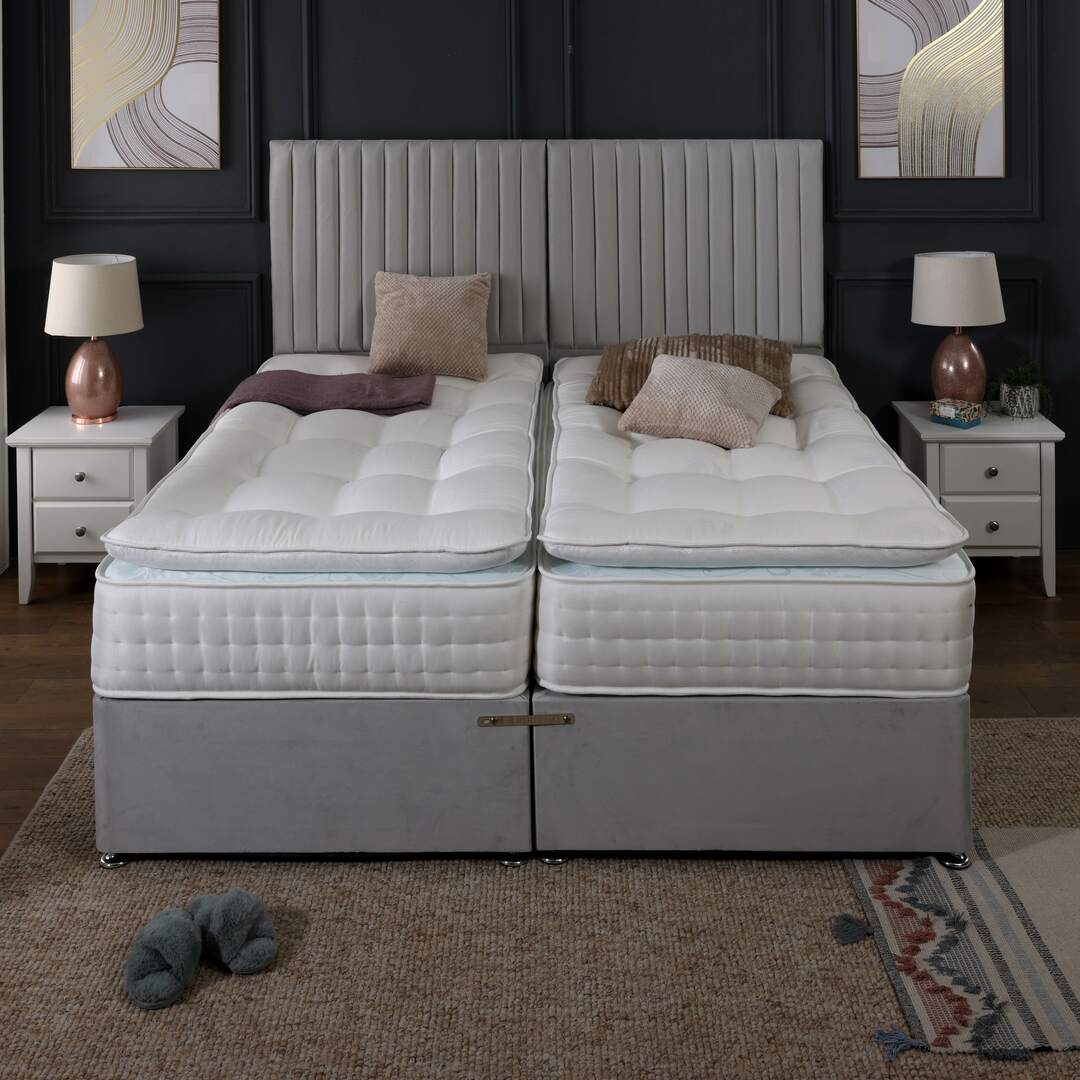 Cloud 1000 Pocket Medium Zip and Link Sprung Pillow Top Divan Bed Set - Image 2