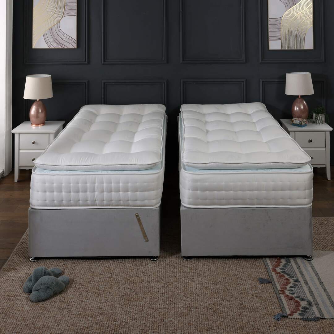 Cloud 1000 Pocket Medium Zip and Link Sprung Pillow Top Divan Bed Set - Image 5