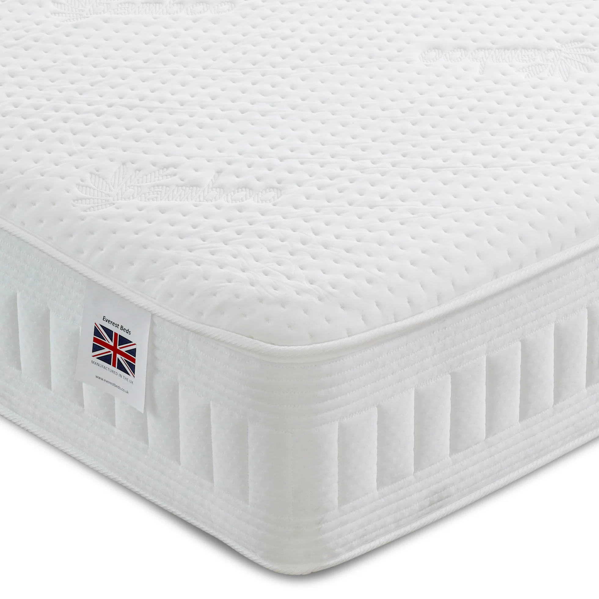 Everest Bamboo Hybrid Encapsulated 1000 Pocket Cool Blue Mattress Medium Firm