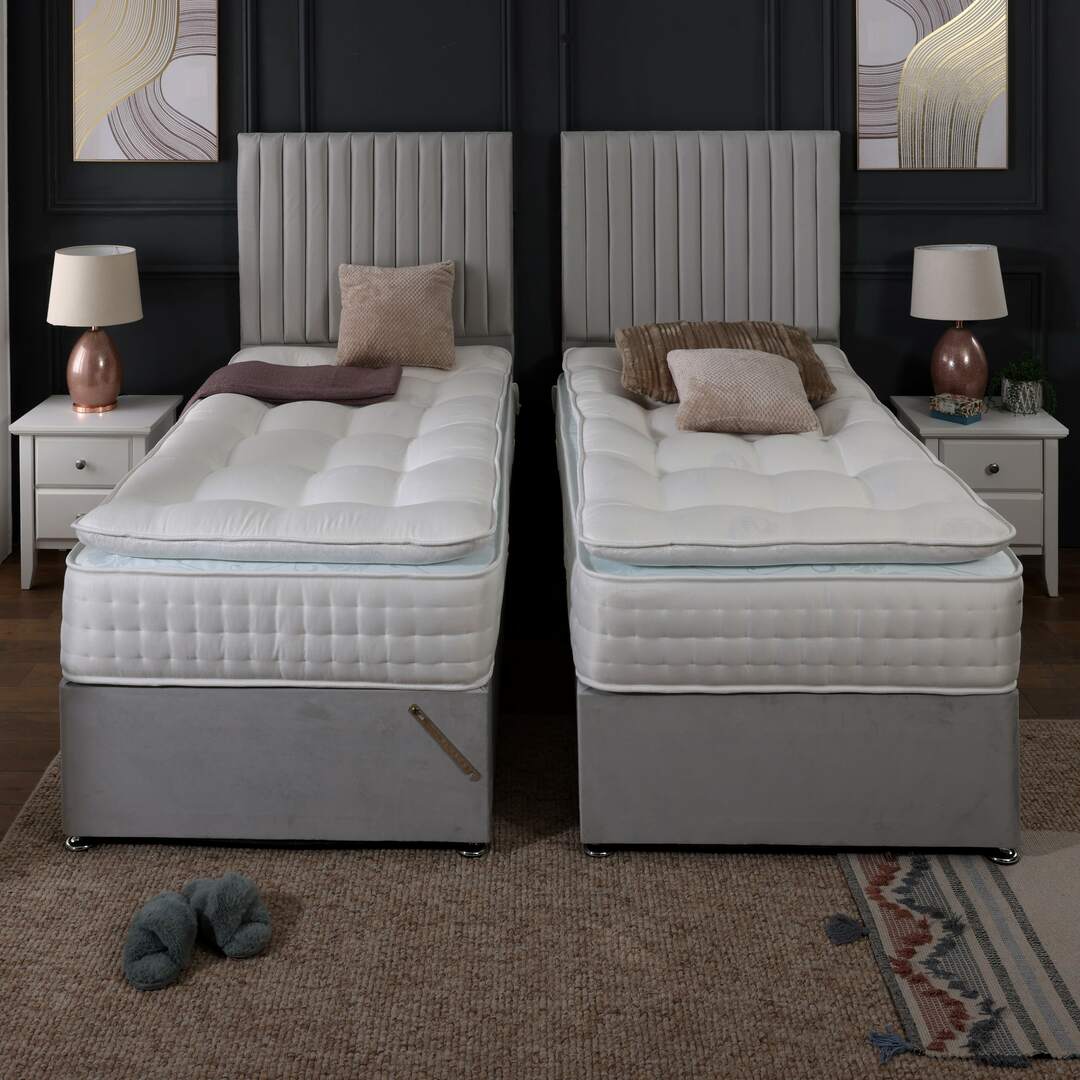 Relax Zip and Link Orthopaedic Coil Sprung Pillow Top Divan Set - Image 3