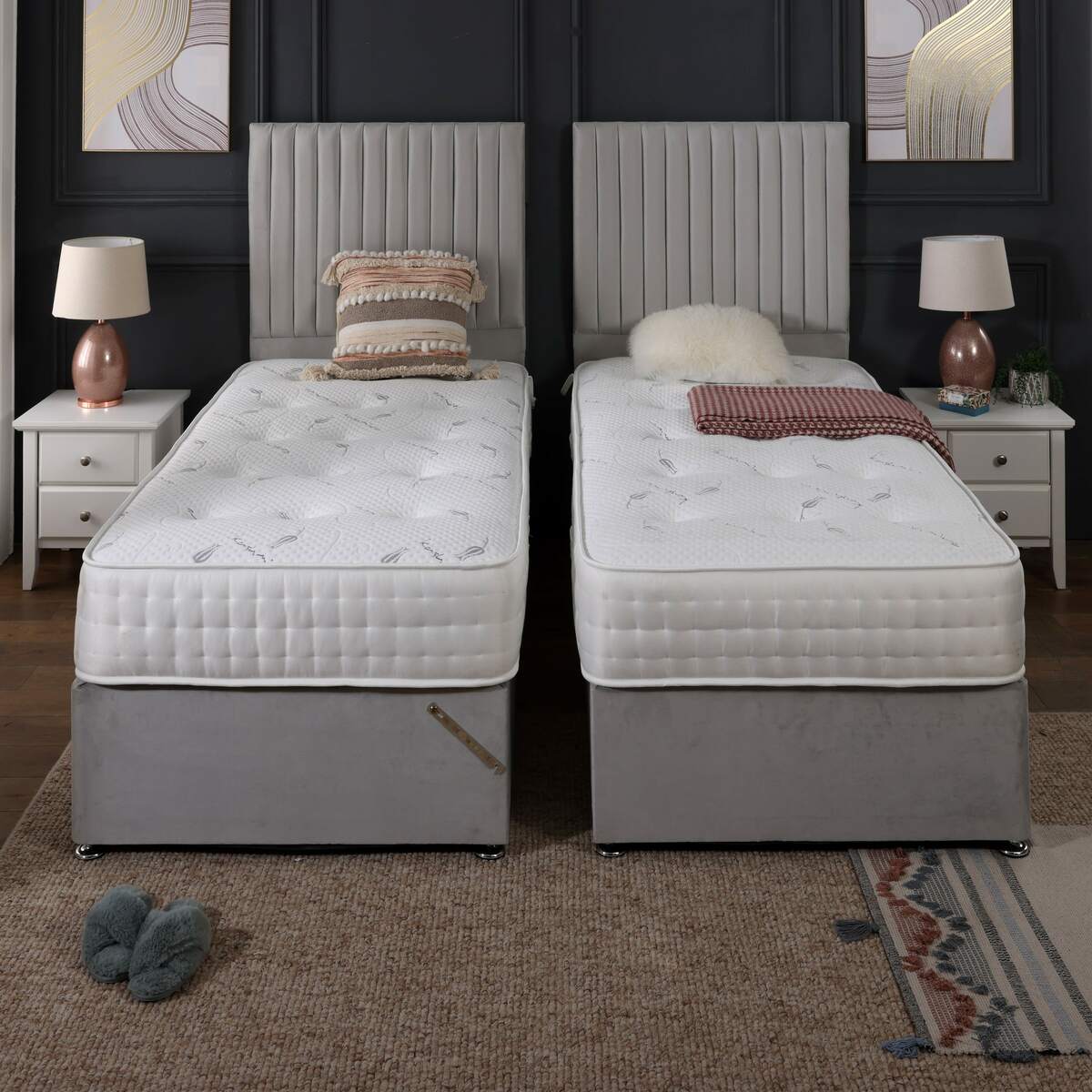 Kashemere Firm Cool Blue Zip and Link Divan Bed Set - Image 3