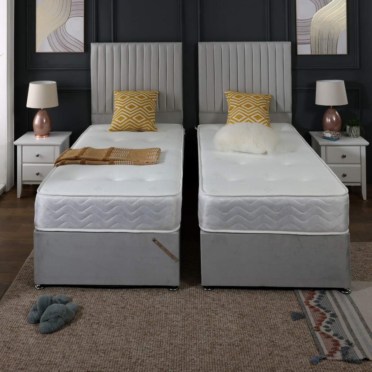 Orthopaedic Spring Firm Zip and Link Divan Bed Set - Image 2