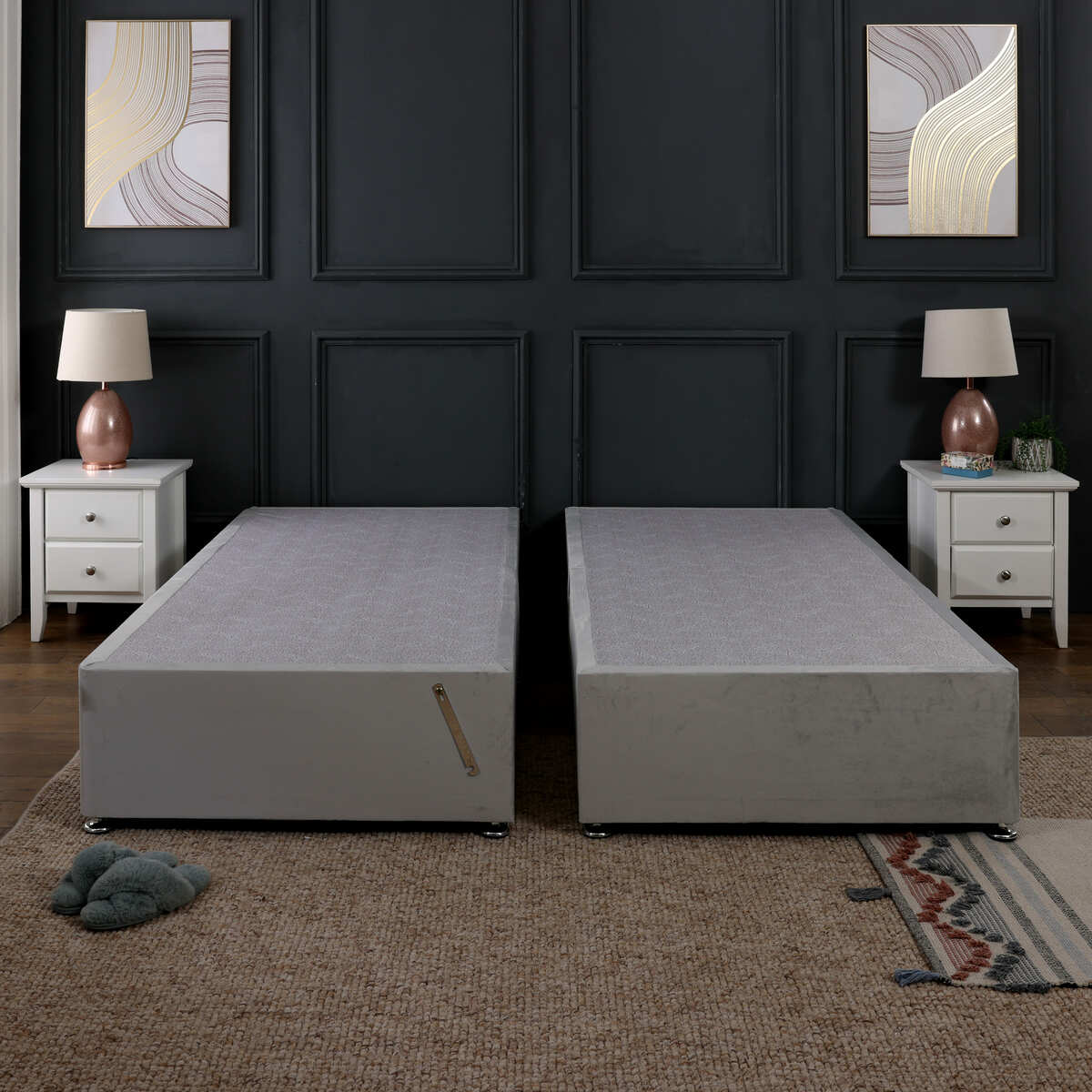 Spacebox Soft Zip and Link 1000 Pocket Sprung Pillow Box Divan Bed Set - Image 5