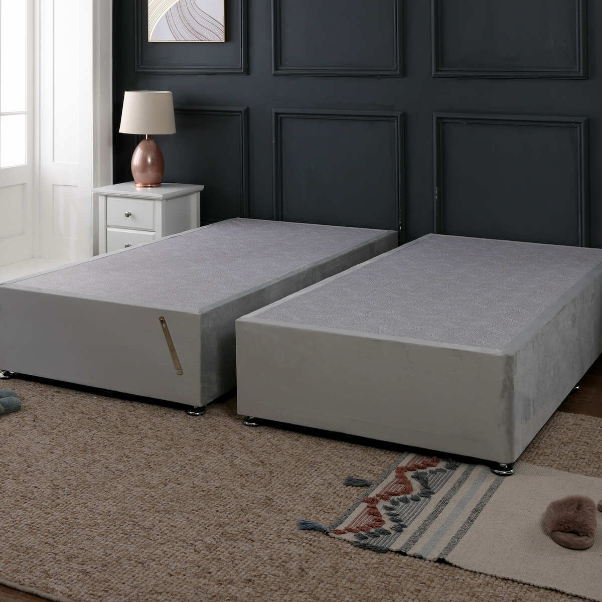 Spacebox Soft Zip and Link 1000 Pocket Sprung Pillow Box Divan Bed Set - Image 6